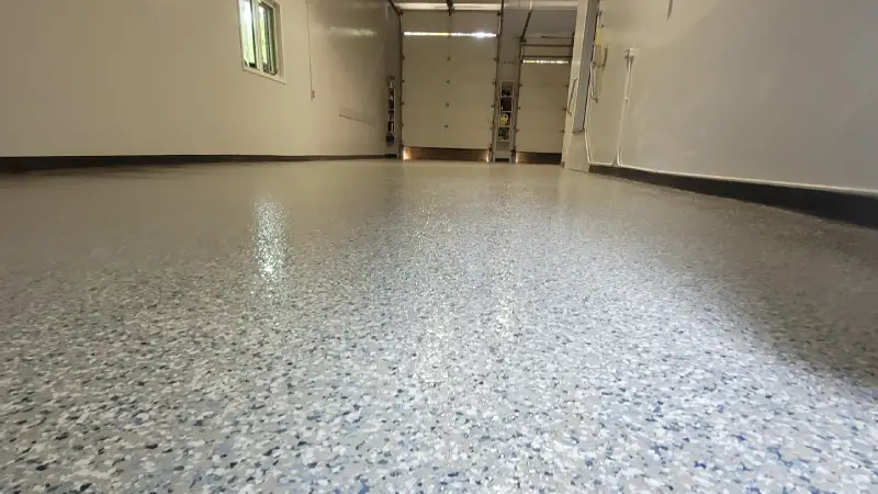 A well-done concrete surface floor with a gloss finish.